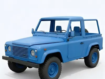 Realistic Blue Off-Road SUV 3D Model 3d model Low-poly 3D model
