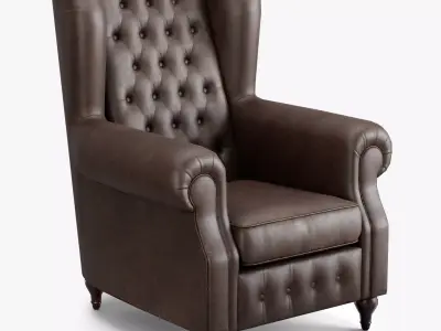 Armchair of Sherlock Low Poly Low-poly 3D model