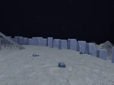 Desolate Island Settlement 3D model