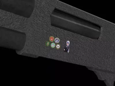 Remington 870 Pump Shotgun Low-poly 3D model