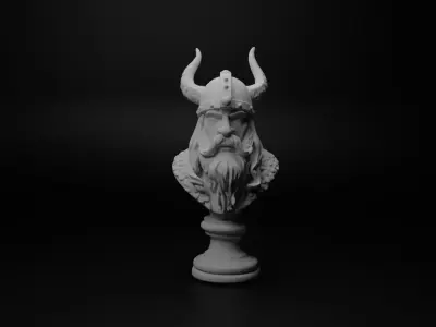 Danish Viking Bust Chess 3D print model