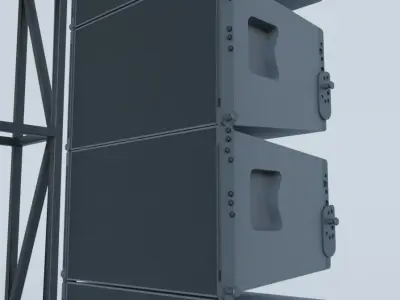 truss system line array Free low-poly 3D model
