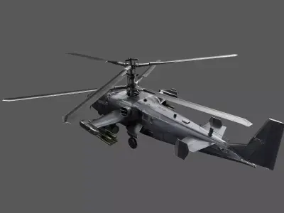 K-52 Helicopter Low-poly 3D model
