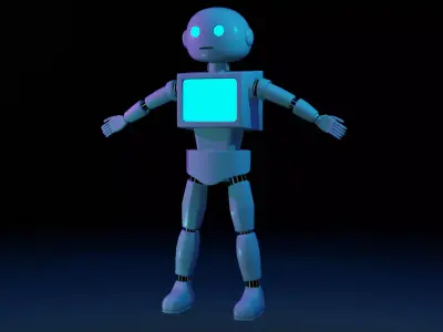 Cartoon Robot Character  Game Ready 3D Model  3D model