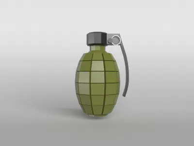 Grenade v1 001 Low-poly 3D model