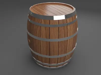 Wine Barrel 3D model purchase