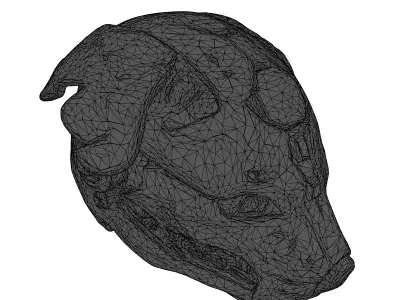 Damaged Robotic Dog Head 3D model