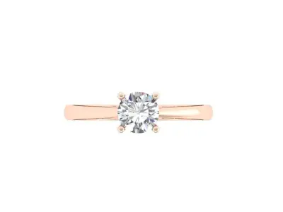 Solitaire Engagement Ring 3D print model 49