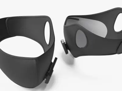Smart Air Purifier Face Mask 3D model