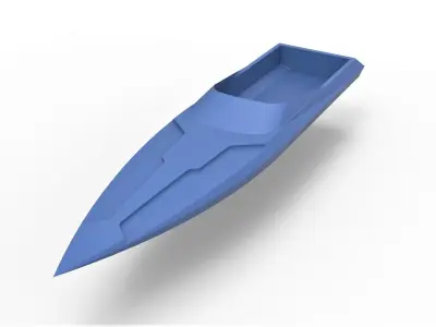 Speed boat hull Scale 1 to 24 3D print model