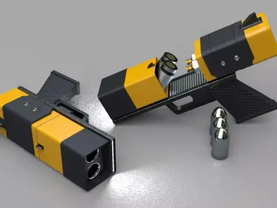 Swiss Hand Gun Low-poly 3D model