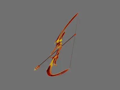 phoenix bow Low-poly 3D model