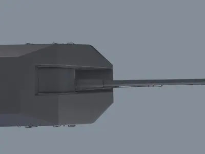 Ship Gun A-192M Low-poly 3D model