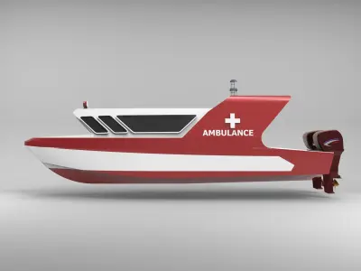 Ambulance Boat 3D model