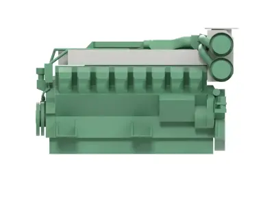 Diesel engine 3D model purchase