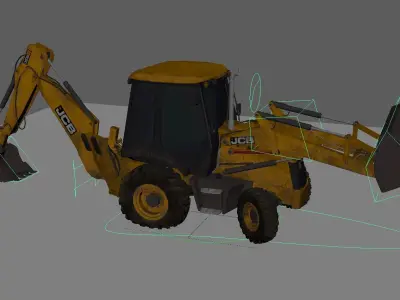 Rigged JCB 3D model