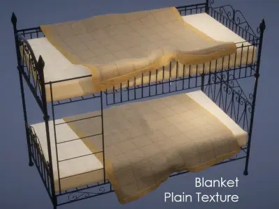 Ornate Victorian Bunk Beds - 4K PBR Low-poly 3D model