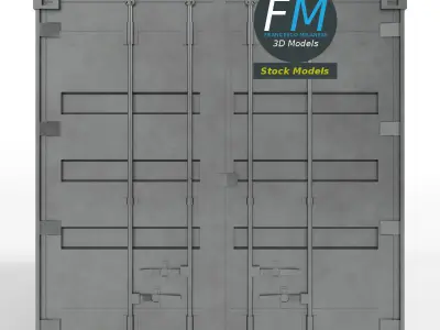 Closed shipping container 3D model