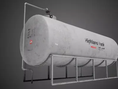 Storage Tank Industrial Prop Low-poly 3D model