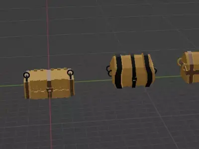 Treasure Chests Low-poly 3D model
