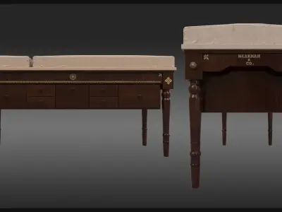 Plague Doctor Examination Table 3D model