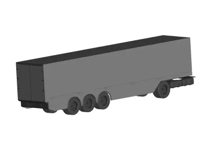 truck Trailer 3D model purchase