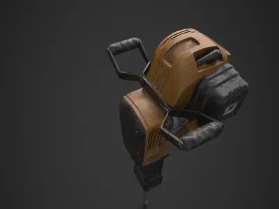 Drill Machine Low-poly 3D model