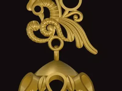 jumka golden bell 3D print model shop
