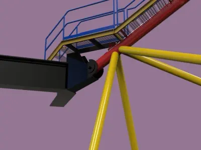 Tripod vent boom Free 3D model