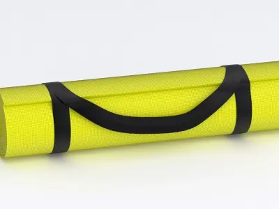 Yoga Mat yellow 3D model