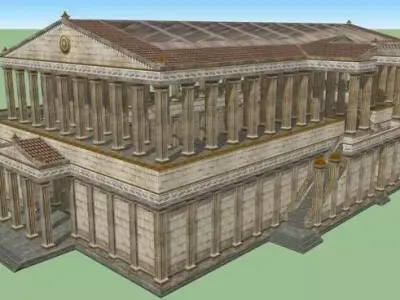 Fantasy Greco-Roman Temple Free 3D model