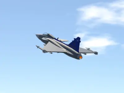  JAS 39 Gripen 3D Model Low-poly 3D model