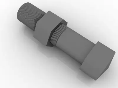 bolt nut 3D model