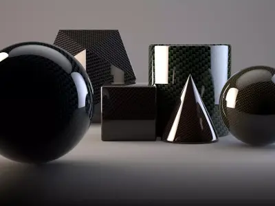 Pack of 6 carbon fiber textures Free 3D model