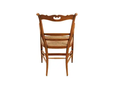 Antique Wood Armchair 3D model