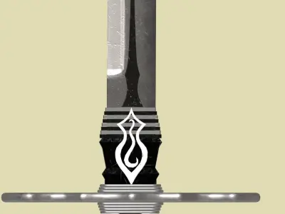 Game Ready Sword 3D Model-Low poly Low-poly 3D model