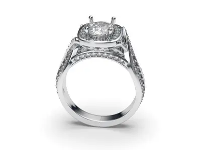 solitaire with ring sizes  8 part S60 3D print model