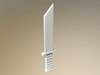 Stylized cartoon knife Low-poly 3D model