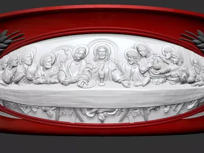 last Supper-Eucharistic Holy Bread Basket 3D print model