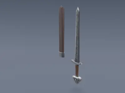swords viking pack low poly game ready Low-poly 3D model