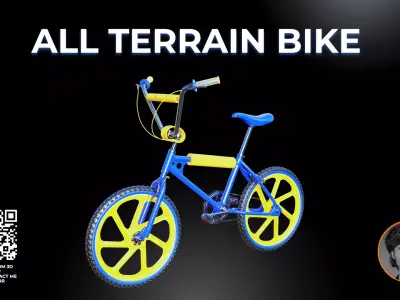 All-Terrain BMX Bicycle 3D Model - Stunt Bike 3D model
