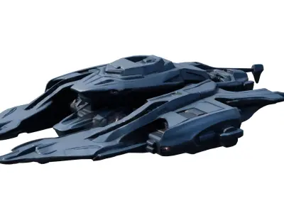 Eclipse Phantom Starship Highpoly PBR 3D model