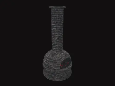 Medieval Chimney 01 Low-poly 3D model