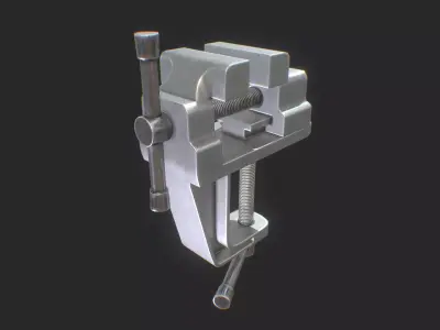 Bench Vise 3D Model Low-poly 3D model