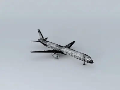Template Boeing 757 300 Free 3D model