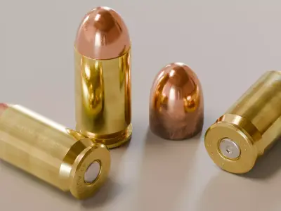 45 ACP aka 45 Auto Bullet Cartridge 3D model
