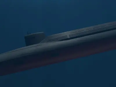 China 094 Submarine Free 3D model