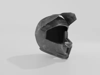 Motocycle Helmet Low-poly 3D model