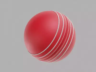 Cricket ball Low-poly 3D model buy