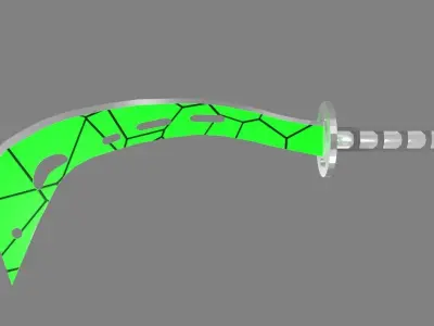 alternative sci-fi falchion  3D model